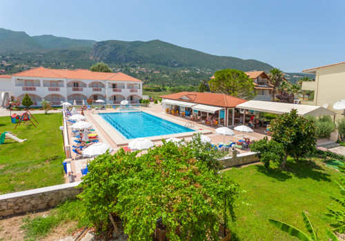 Overview of Akis Studios, Alyces, Zante, Greece