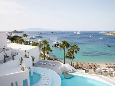 Views Of Psarou Beach At Mykonos Blu